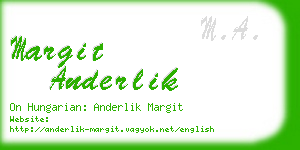 margit anderlik business card